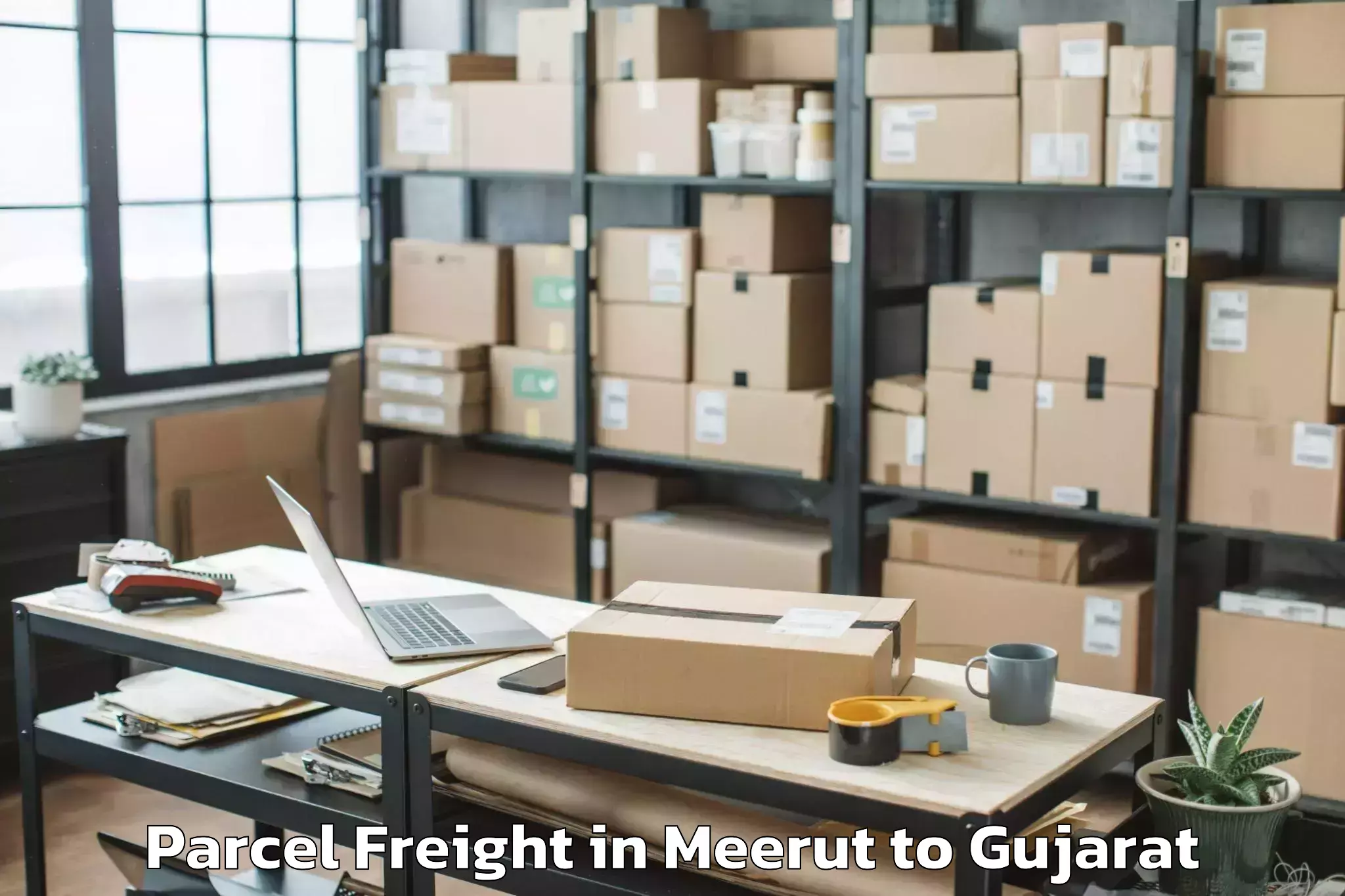 Quality Meerut to Kadi Parcel Freight